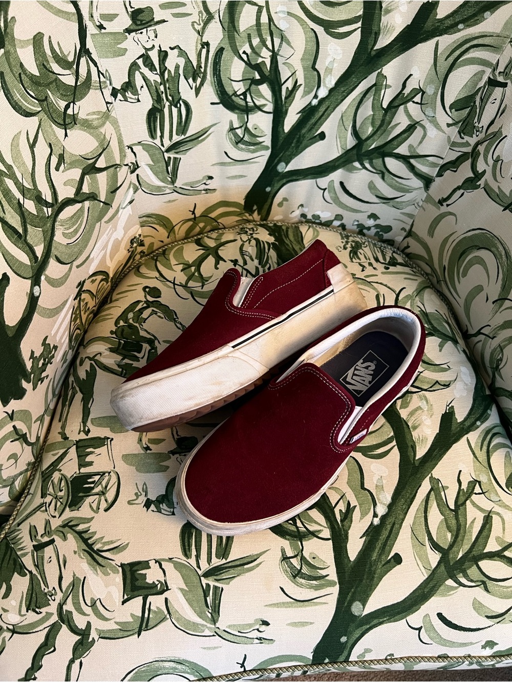 Vans Slip-On Canvas Sneakers - Burgundy